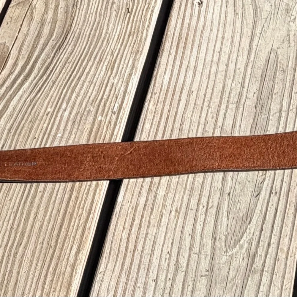 Vintage Western Leather Belt w/ Cowboy Buckle |‎ Youth XS 24”